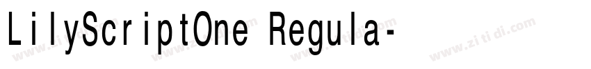 LilyScriptOne Regula字体转换